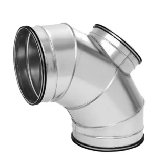 Cot circular din segmente faltuite - 90°, cu racord de curatire