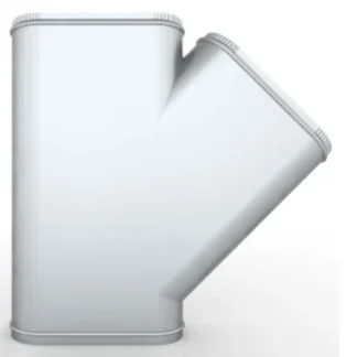 Teu la 45° pentru conducte ovale