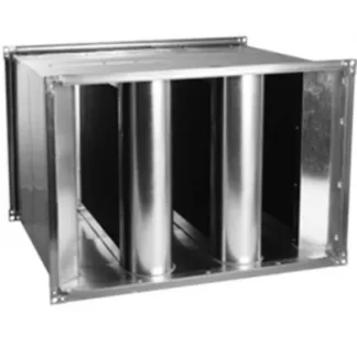 Atenuator zgomot rectangular cu deflectoare