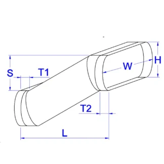 Piesa deviatie Tip S pentru conducte ovale nestandard